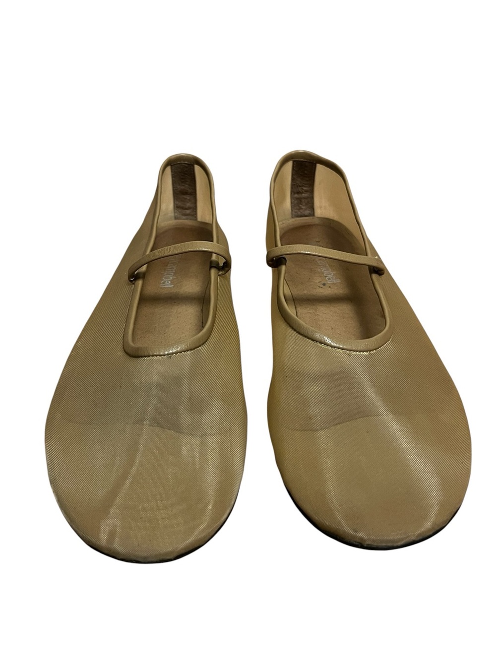 Jeffrey Campbell Swan Lake Sheer Mesh Mary Jane Ballet Flats Nude Beige Size 8 - Picture 3 of 11
